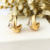 Argolinha Triangular Gota de Luz Folheado - comprar online