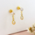 Brinco Infantil Gota de Luz Folheado