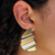 Brinco Leque Grande Folheado - comprar online