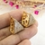 Argola Triangular Cravejada Folheada - comprar online