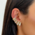 Ear Cuff Cravejado 1 Lado Folheado