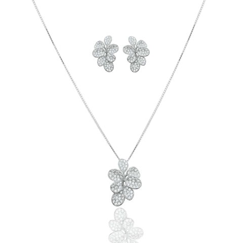 Conjunto Folha Cravejada Folheado - comprar online