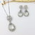Conjunto Gota Cristal Grande Folheado na internet