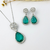 Conjunto Gota Cristal Grande Folheado - Dande Acessórios