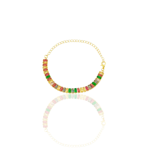 Pulseira Riviera Baguete Grossa Semijoia - comprar online