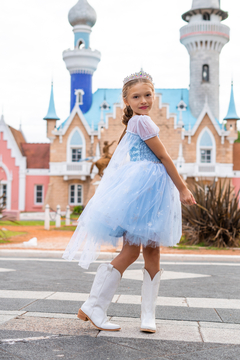 Vestido Elsa de Frozen copitos de nieve