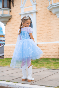 Vestido Elsa de Frozen copitos de nieve - Moda Princesa