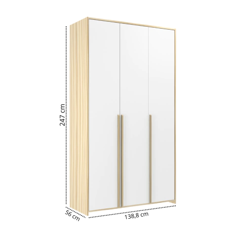 Roupeiro Modulado 3 Portas Divicar - Quartinho do Bebê