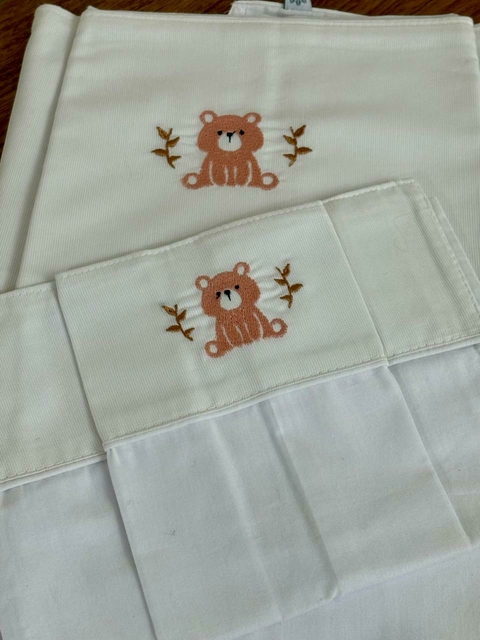 Jogo de Lençol para Berço Percal 230 Meu Amigo Urso