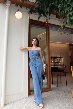 MACACÃO JEANS FLAVIA - DOCE MARÉ | MODA FEMININA