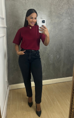 T-SHIRT JANAINA BORDO - comprar online