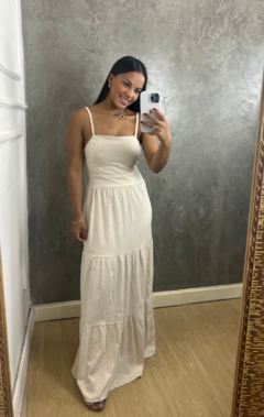 VESTIDO SAMANTA LINHO CRU - comprar online