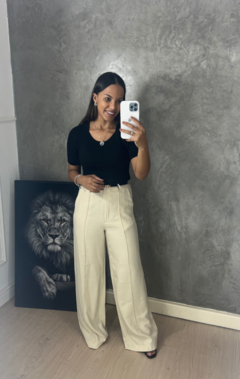 Imagem do CALÇA PANTALONA ALFAITARIA ADELE CREME