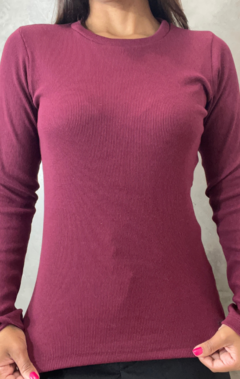 BLUSA MANGA LONGA OLGA BORDO - DOCE MARÉ | MODA FEMININA