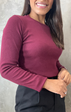BLUSA MANGA LONGA OLGA BORDO na internet