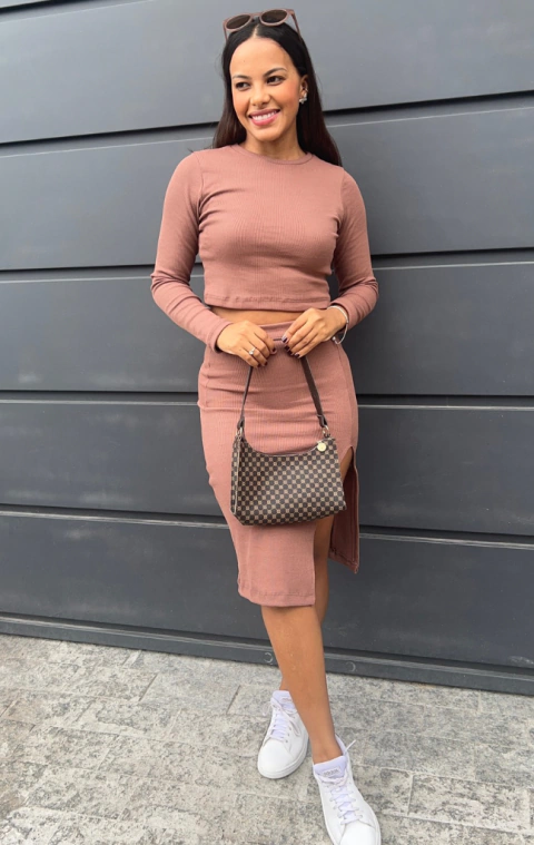 CONJUNTO EVA RIBANA MARROM