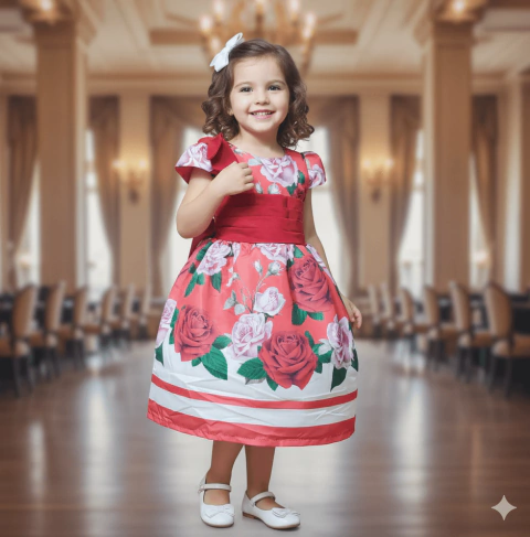 Vestido de festa vermelho laço no ombro - comprar online