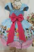 Vestido Lol azul laço rosa - comprar online
