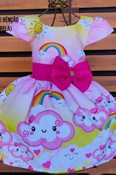 Vestido Chuva de benção rosa