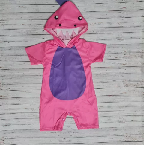 Fantasia Macacão Dinossauro rosa - comprar online