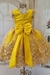 Vestido de festa luxo renda amarelo - comprar online