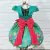 Vestido Ariel verde liso - DAVI KIDS MODA INFANTIL