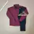 Conjunto social camisa marsala manga longa