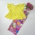 Conjunto Pantacour viscose cor amarelo