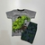 Conjunto Hulk camiseta cinza short cinza