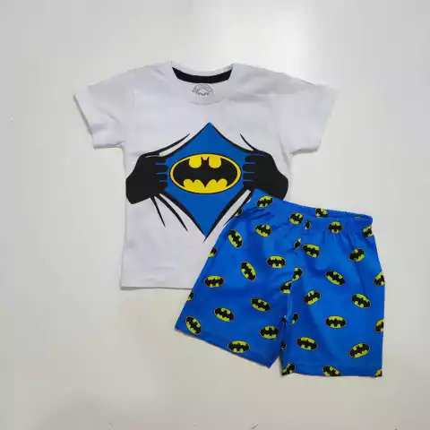 Conjunto Batman camiseta branca Short azul