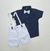 Conjunto social camisa Azul marinho