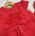 Vestido Trapézio Vermelho laço na frente manguinha tule - DAVI KIDS MODA INFANTIL