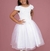 Vestido de festa organza borboleta branco - comprar online