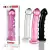 Plug Anal em Vidro Transparente Torto c/ estimulador LOVETOY GLASS ROMANCE 18 X 3,5 CM