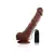 Pênis NACHO Curvado para cima Vibrador e escroto e ventosa 21 x 5cm cm cor marrom