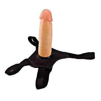 Cinta com prótese peniana realístico - Strap On - cor bege 16x4 cm