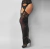 Meia calça arrastão 7/8 com espaço pequeno, cinta liga e detalhes em renda - YAFFA Lingerie