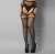 Meia calça 7/8 arrastão estilo cinta liga com detalhes nas coxas e na parte superior da peça - YAFFA Lingerie