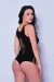 Body sensual sem manga com detalhes de rasgado na parte superior e inferior da peça - YAFFA Lingerie