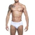 Cueca Jockstrap Premium em suplex branco.
