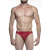 Cueca Jockstrap vermelha com abertura frontal