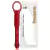 Plug Anal Rod corpo estreito com base anelada 19cm cor vermelho