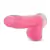 Prótese Realística Fosforescente com escroto e ventosa Glow Dicks The Rave - Pink