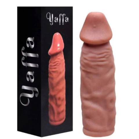 Capa para o Pênis c/ Ponta Maciça em CyberSkin – 13,5 x 3,5 cm, na Cor Bege