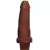 Prótese Realística com vibrador - 14,5 x 4 cm na cor marrom mod. A