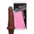 Prótese Realística com vibrador - 14,5 x 4 cm na cor marrom mod. C