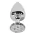 Plug em Metal Cromado cravejado com Strass - Joia Anal HARD