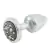 Plug Anal em ABS Cromado com Pedra Cravejada em Strass Onix - Plug LESS HARD