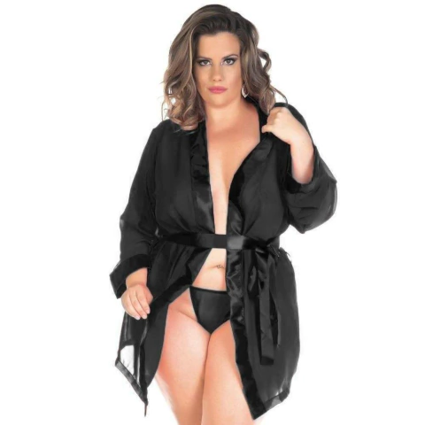 Hobby Romantico Plus Size Pimenta Sexy cor Preto
