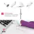 Vibrador Rotativo em Silicone Roxo com Dupla Estimulação Ponto G e Clitóris Com 7 Modos de Vibração Recarregável